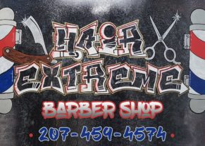 hair extreme barbershop business Logo