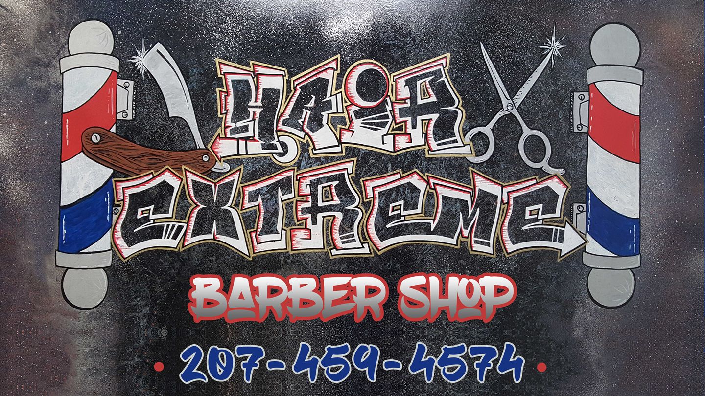 hair extreme barbershop business Logo