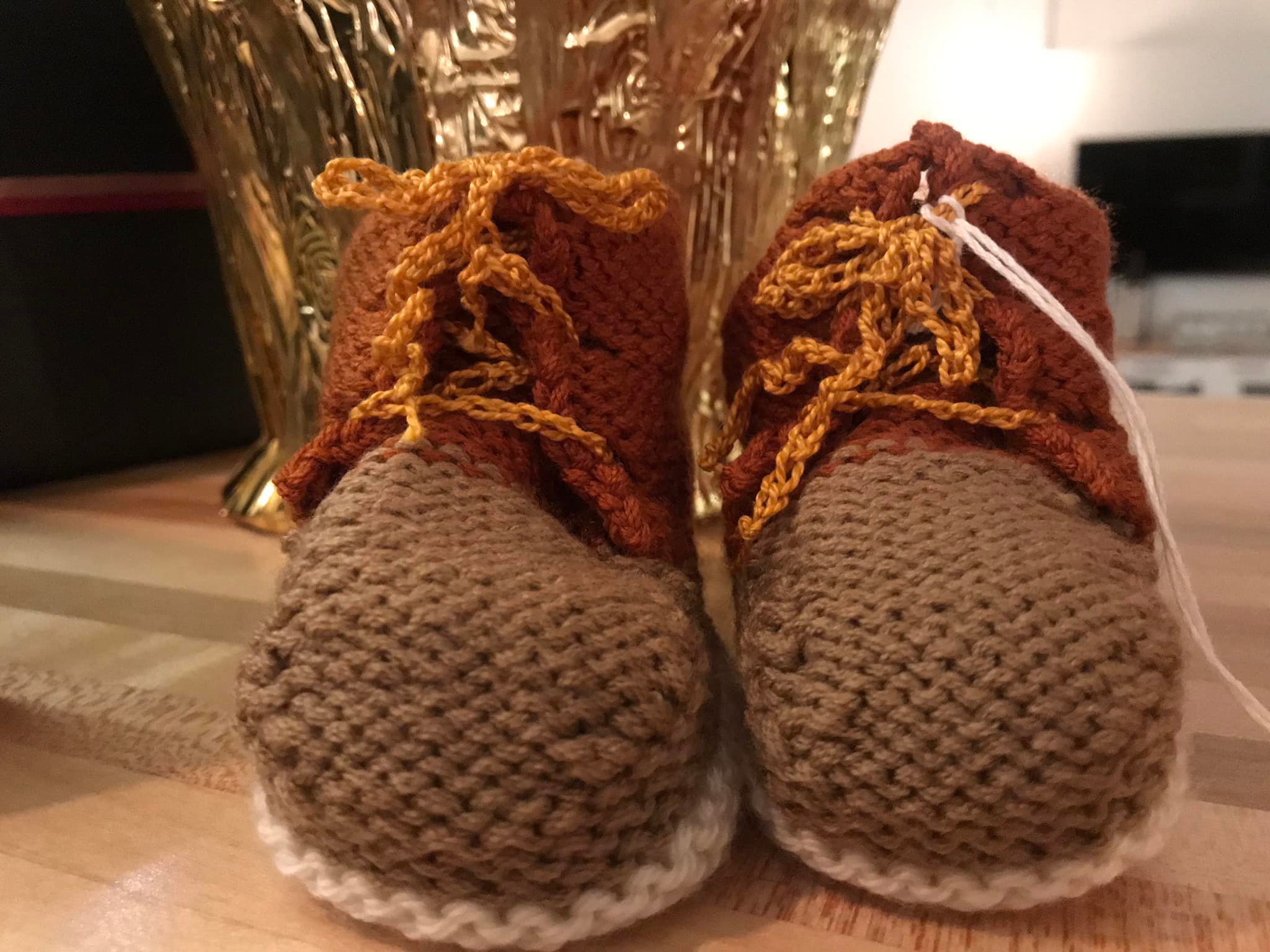 Shoe Knitting done in knitting nook with fingering weight Rambouillet