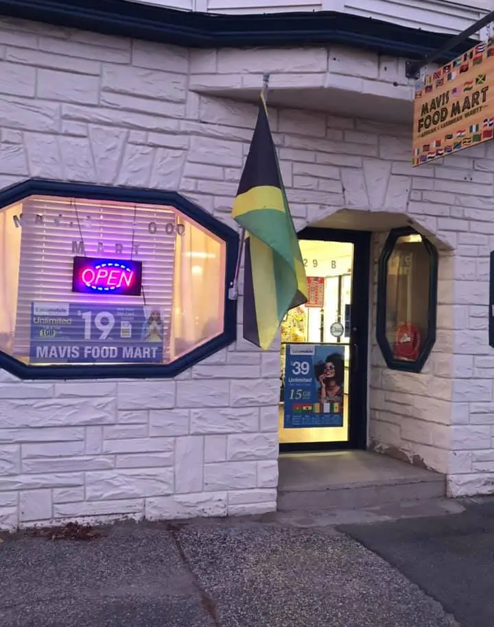 Store front of African Caribbean market at Westbrook