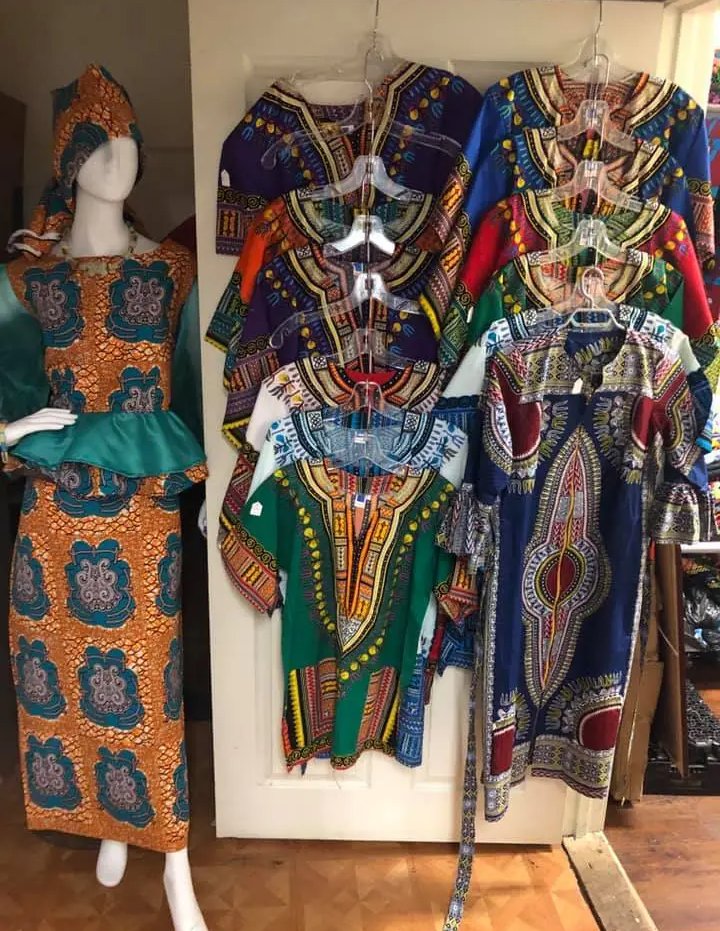 African print and design at African Caribbean market