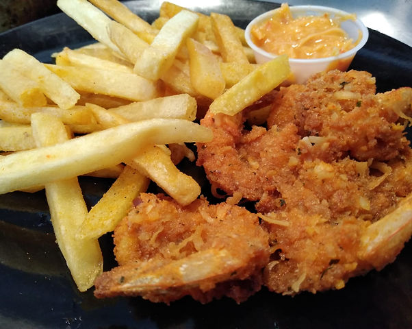 Chicken and chips from Riches Jerk and BBQ