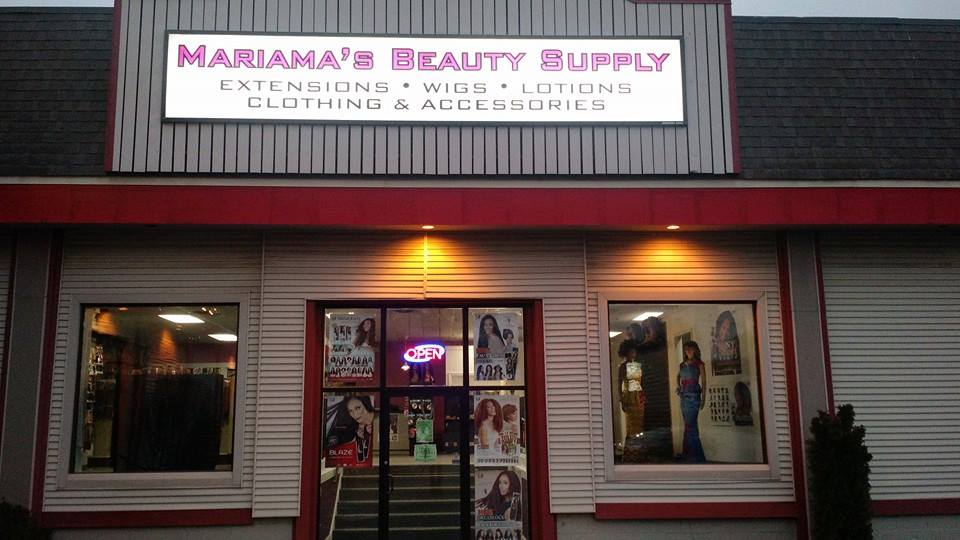 Mariama's Beauty Supply Store logo store front Forest Ave Portland