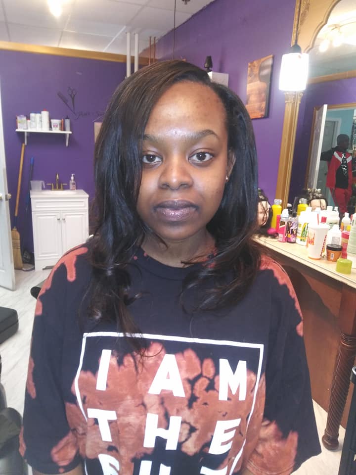 Hair style done at mariama's Beauty Supply Store