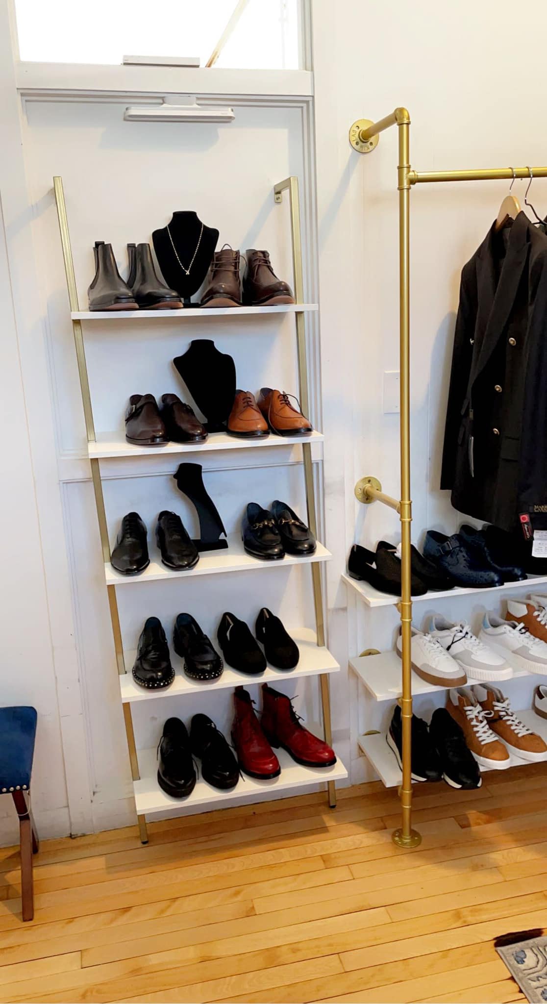 Shoes stand inside Ndala African Market