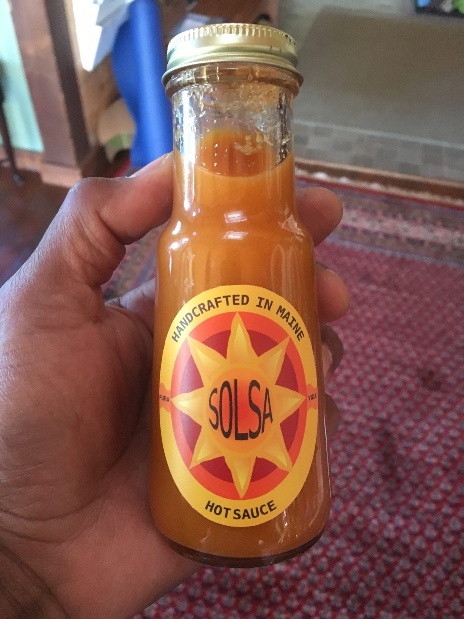 Solsa hot sauce bottle