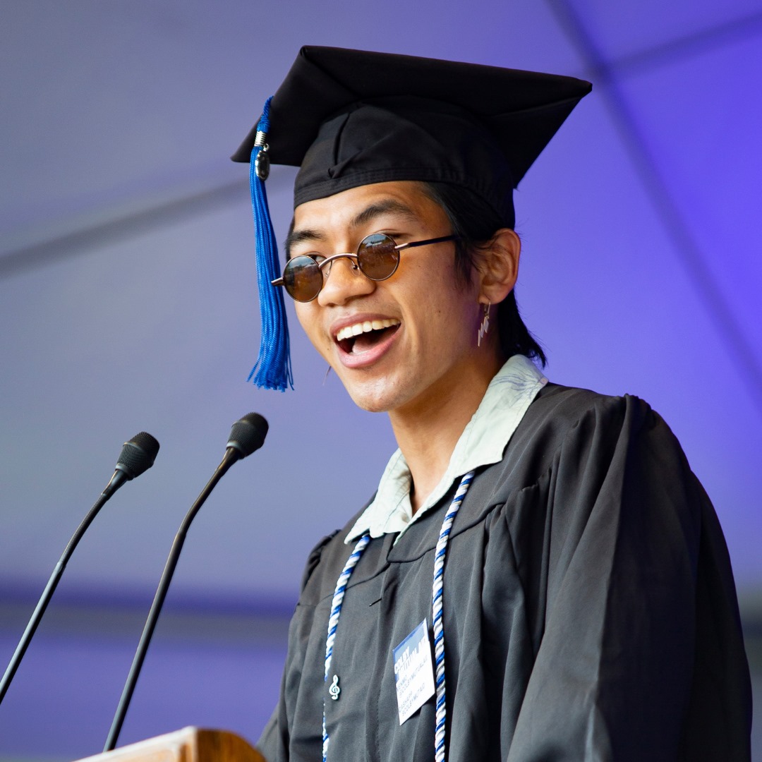 Graduating student from Colby