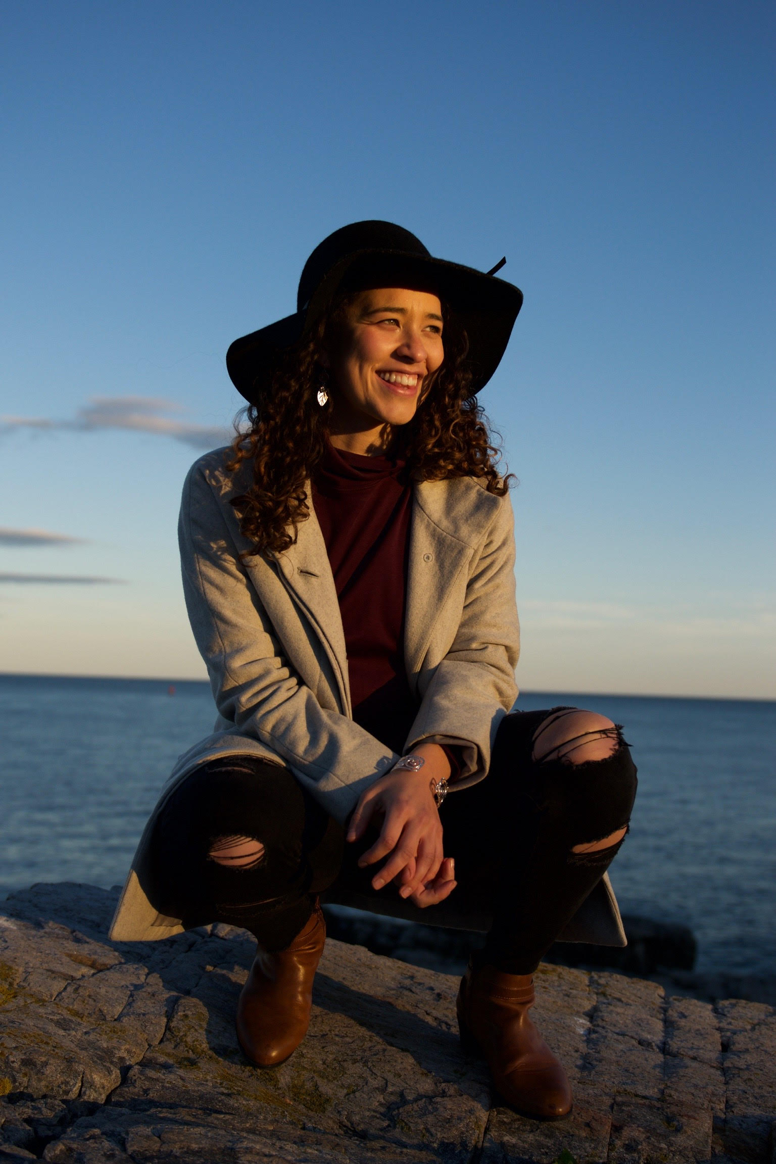 Gaby Barboza in a photo shoot enjoying nature