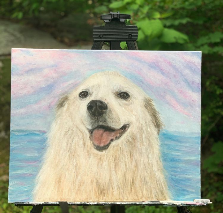 Artwork drawing of dog By lost Chickadee art