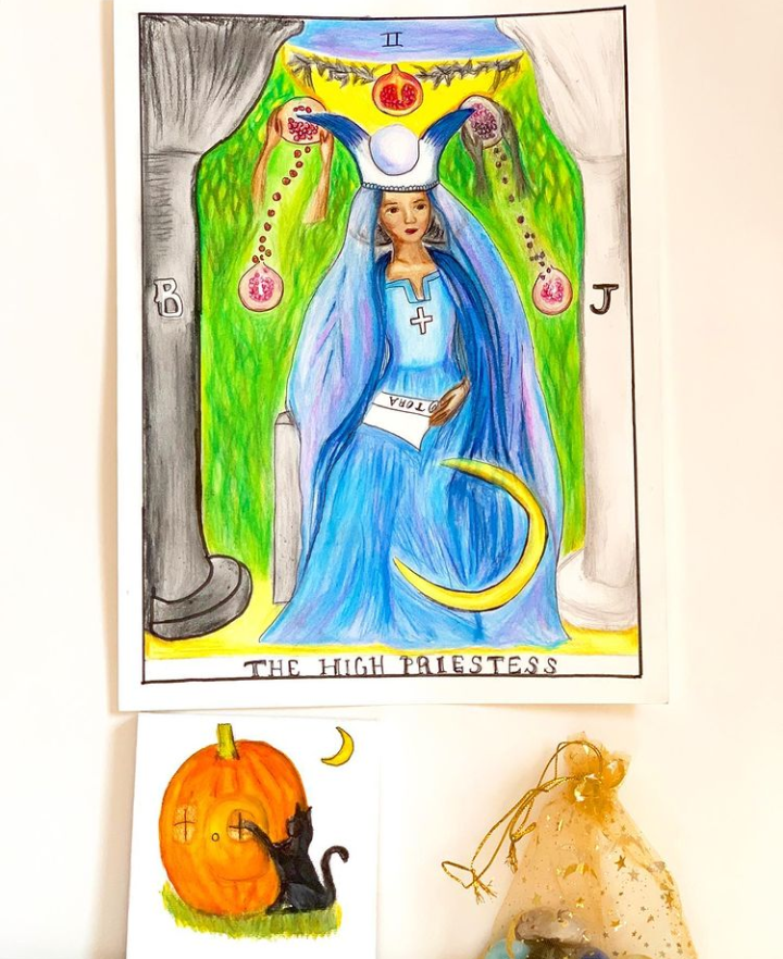 The High priestess drawing