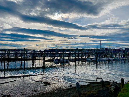 Maine love photography photo shoot of sky blue scattering in the clouds and it's environment