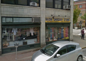 Nasri grocery store front at 205 main street Lewiston