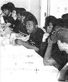 Latinx unity members in a meeting
