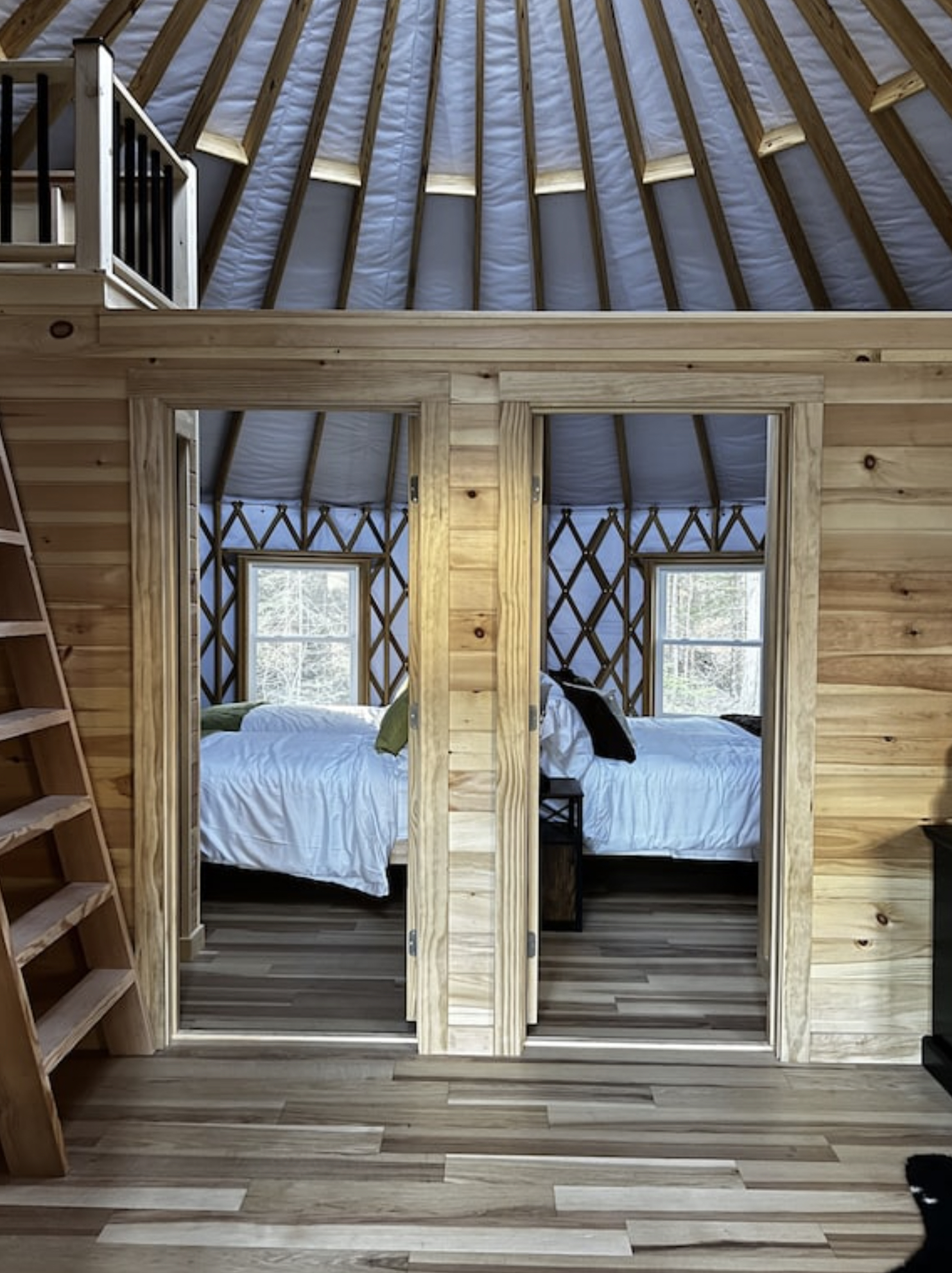 Acadia wilderness lodge bedroom and interior