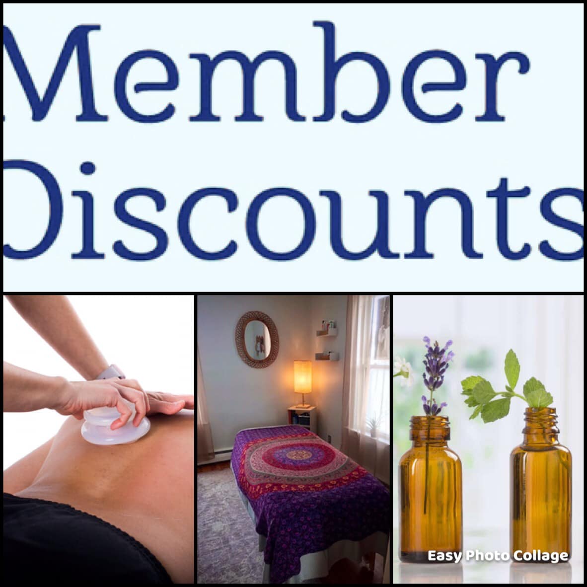Members discount for massage