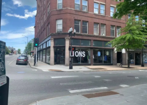 Lions boutique store front at 220 Lisbon St, Lewiston Maine